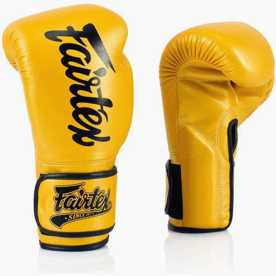 Rękawice do Muay Thai Fairtex Super Sparring BGV18 Złoto  - Image 4