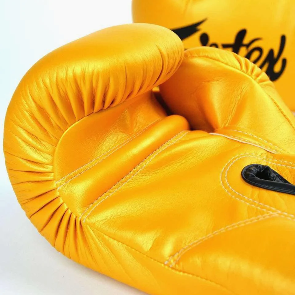 Rękawice do Muay Thai Fairtex Super Sparring BGV18 Złoto  - Image 8