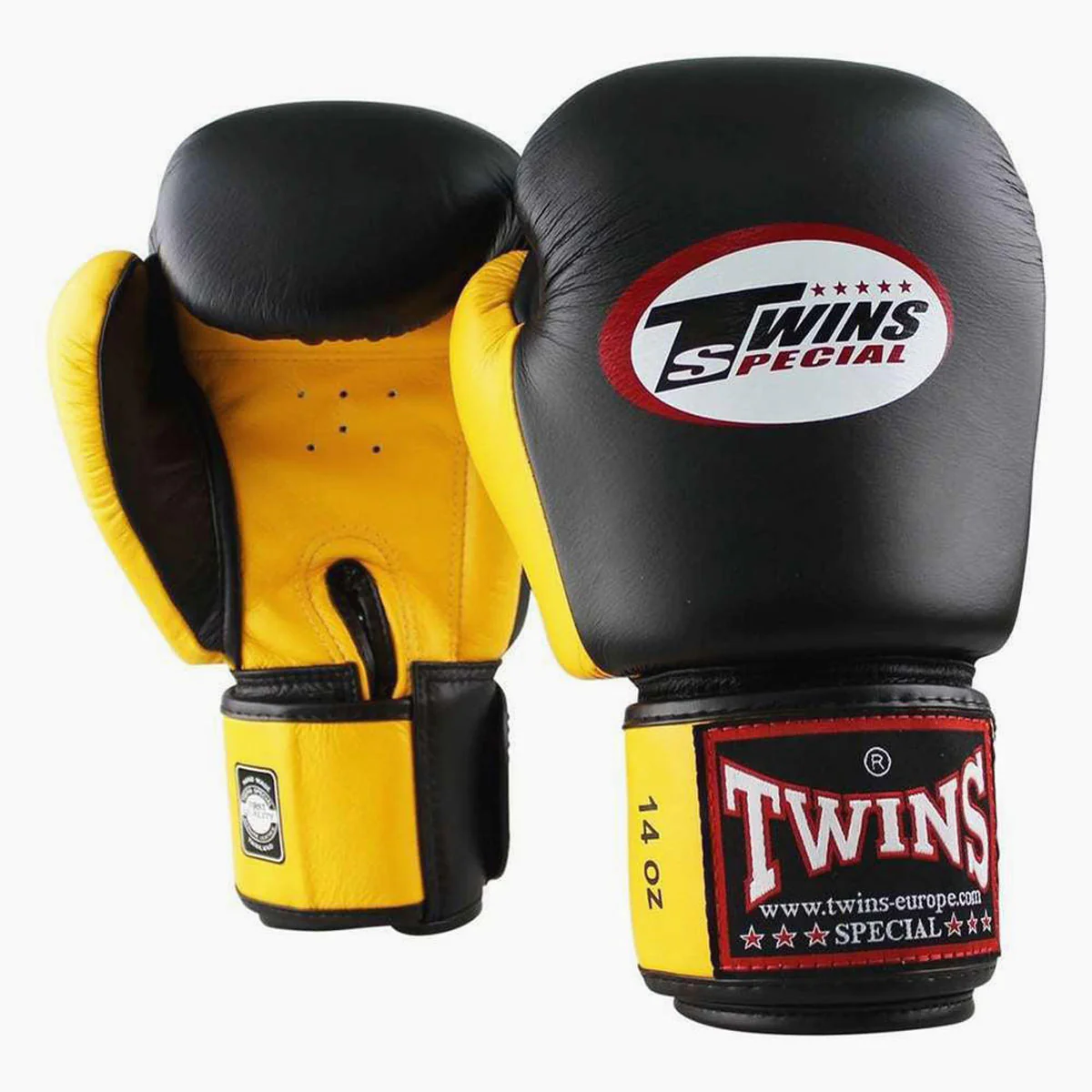 Rękawice do Muay Thai Twins Special BGVL3 Czarny-Żółty  - Image 2