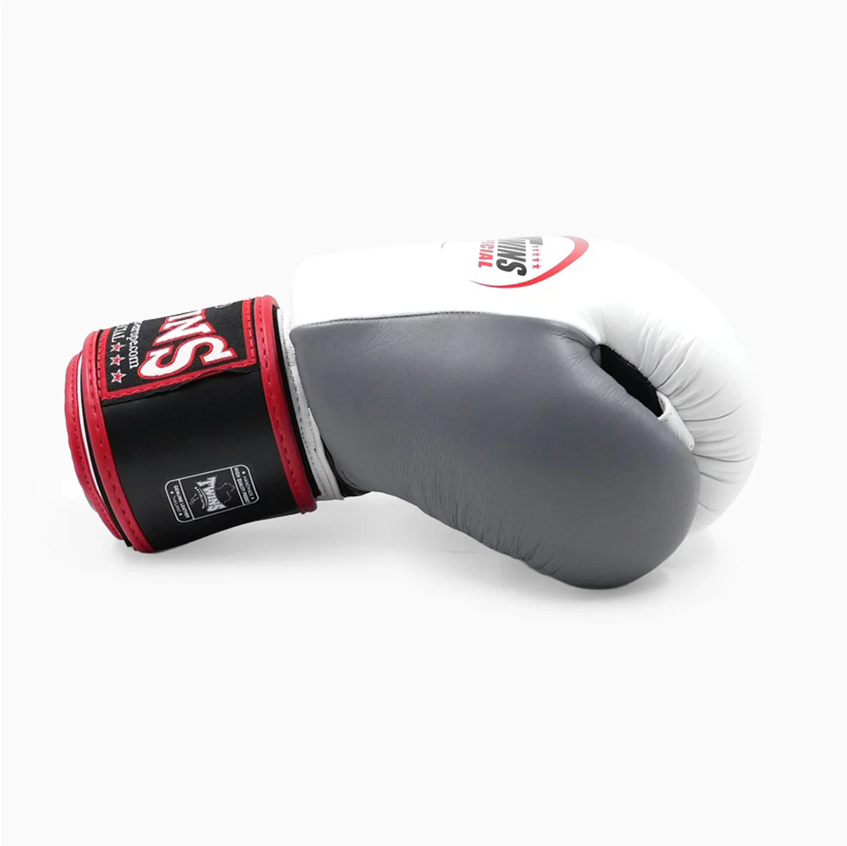 Rękawice do Muay Thai Twins Special BGVL3 Czarny-biały-szary  - Image 3
