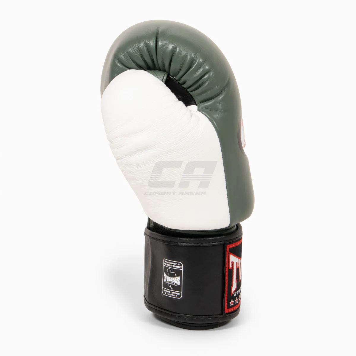 Rękawice do Muay Thai Twins Special BGVL4 Czarny-zielony-biały  - Image 4