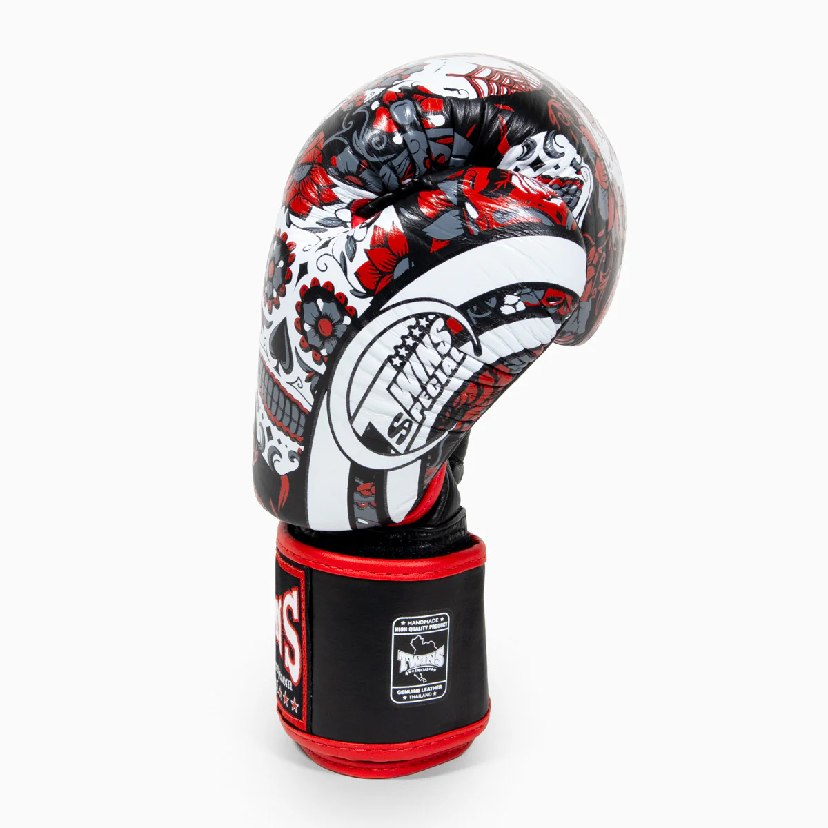 Rękawice do Muay Thai Twins Special FBGVL 3 Skull Czerwony  - Image 3