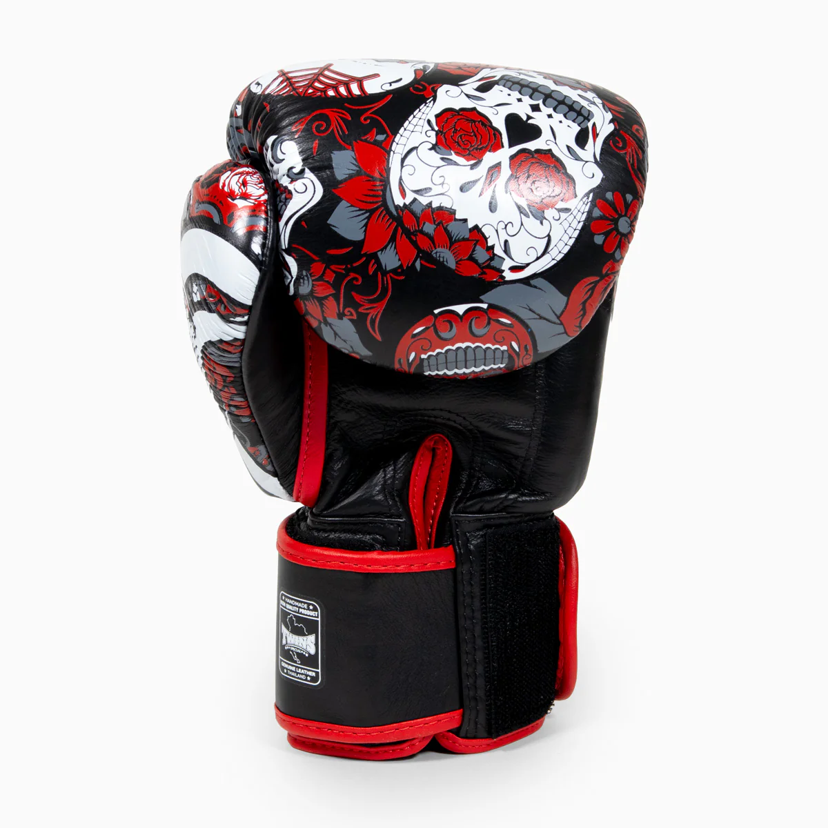 Rękawice do Muay Thai Twins Special FBGVL 3 Skull Czerwony  - Image 4