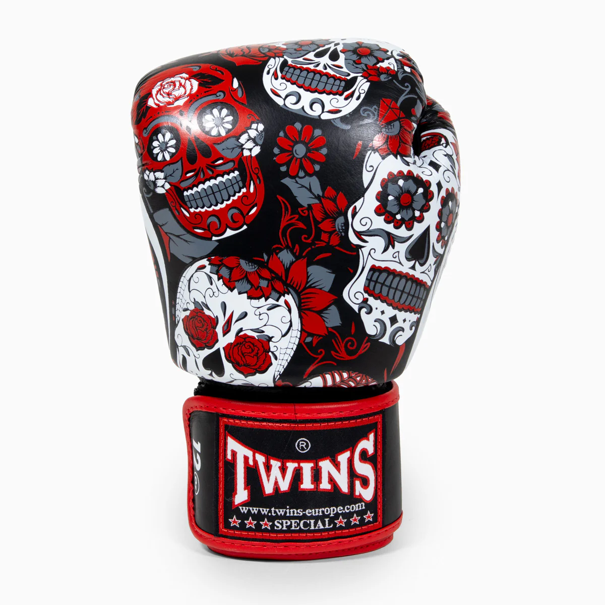 Rękawice do Muay Thai Twins Special FBGVL 3 Skull Czerwony  - Image 5