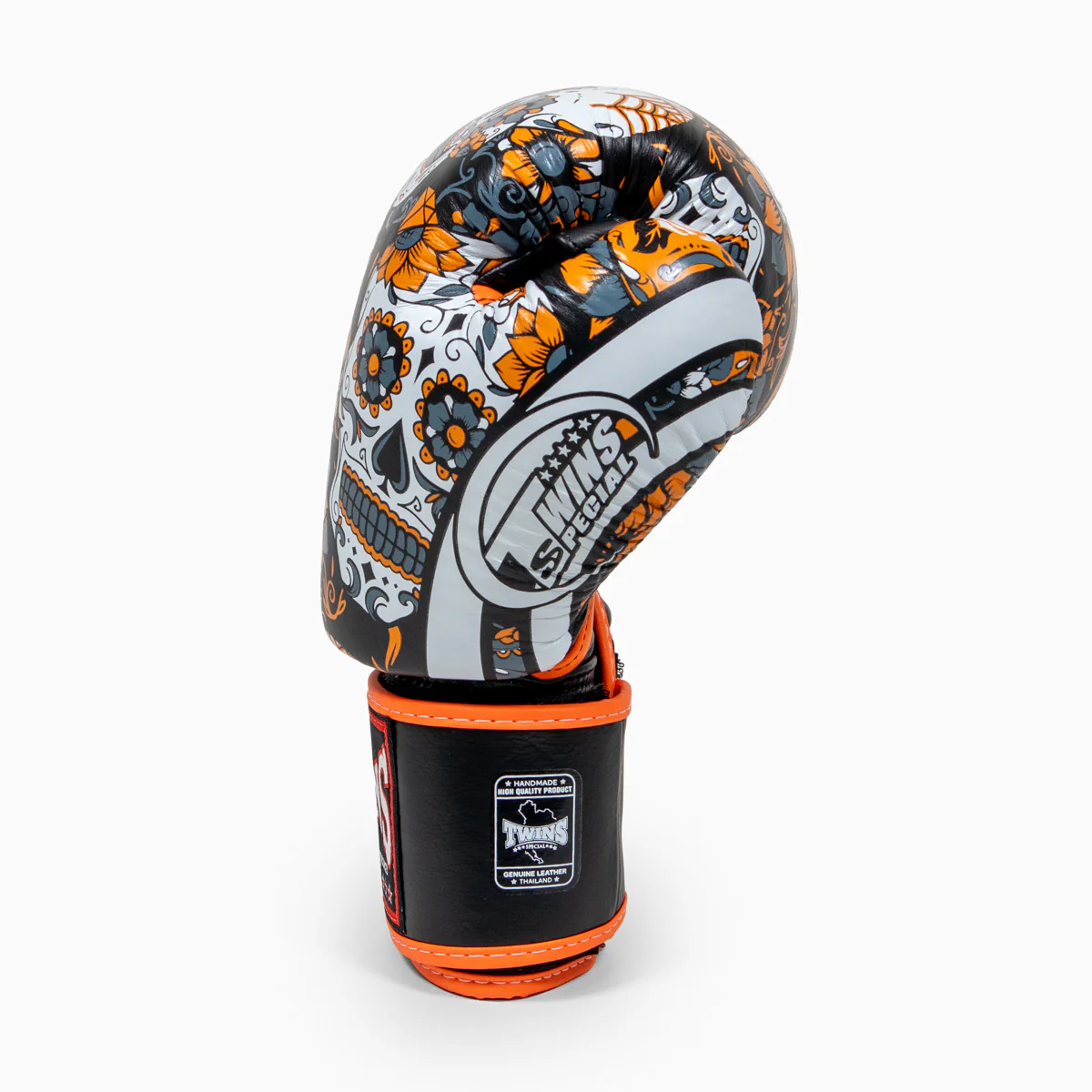 Rękawice do Muay Thai Twins Special FBGVL 4 Skull Pomarańczowy  - Image 3