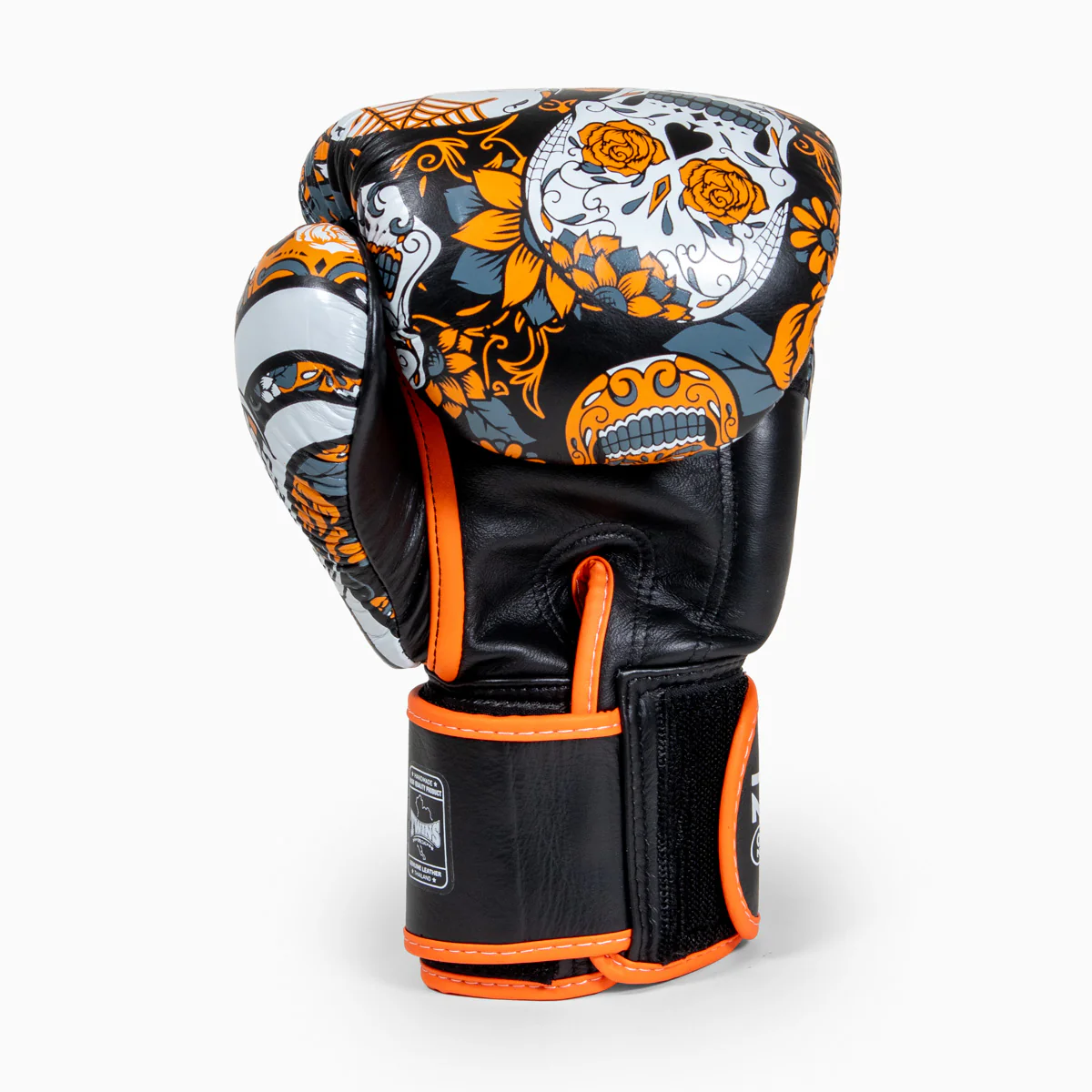 Rękawice do Muay Thai Twins Special FBGVL 4 Skull Pomarańczowy  - Image 4