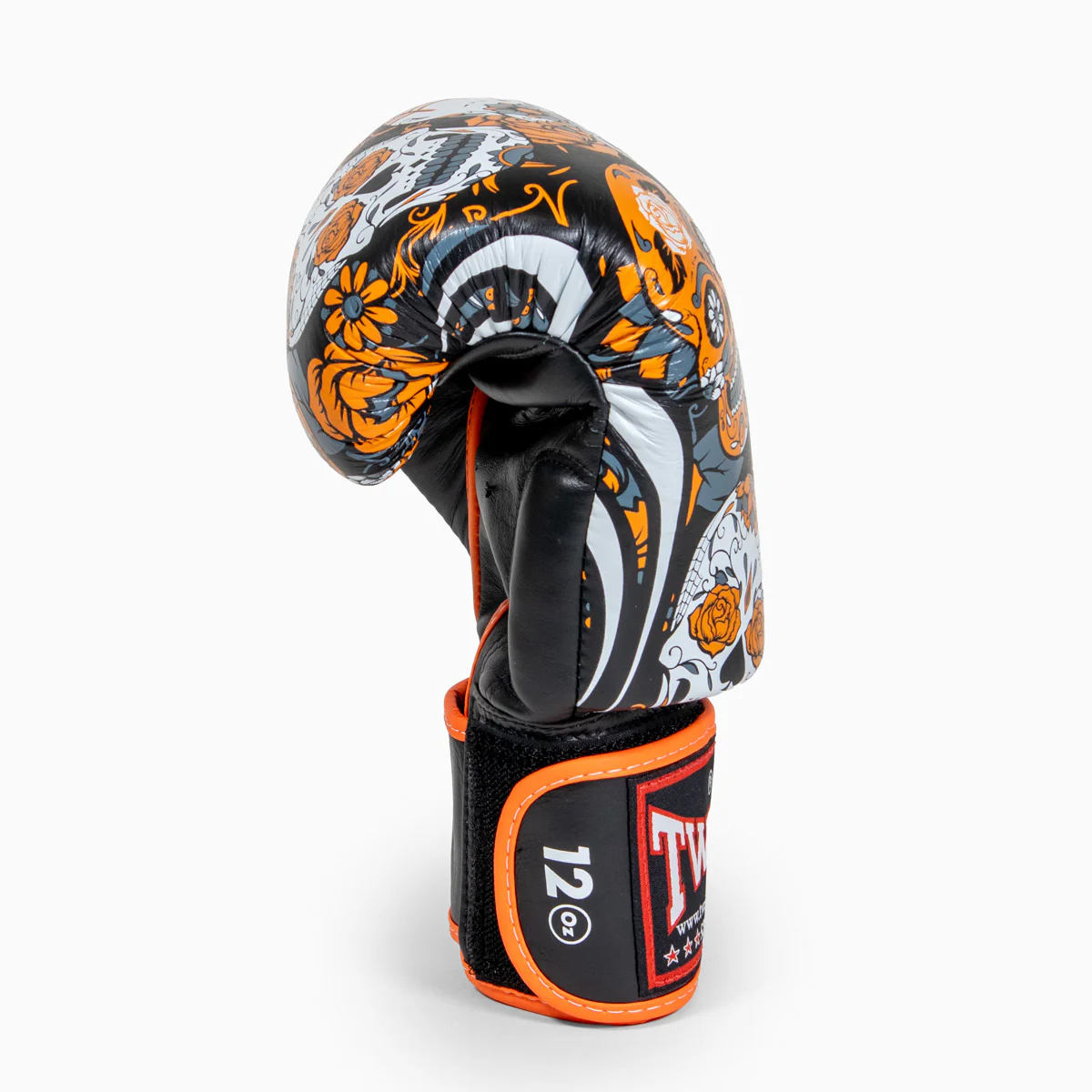 Rękawice do Muay Thai Twins Special FBGVL 4 Skull Pomarańczowy  - Image 5