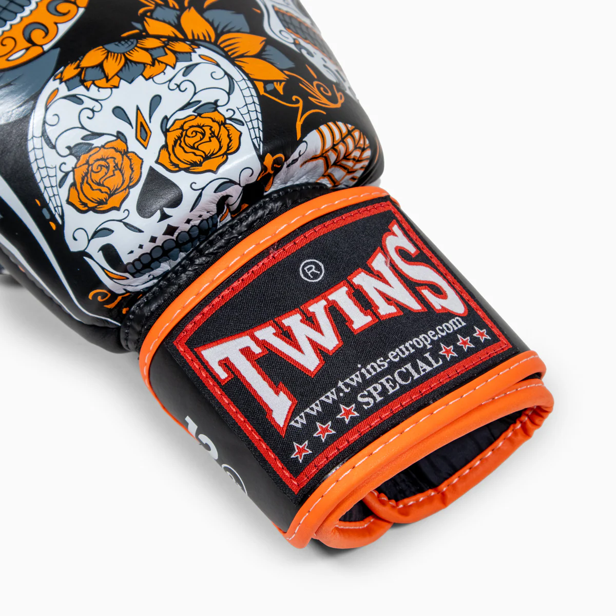 Rękawice do Muay Thai Twins Special FBGVL 4 Skull Pomarańczowy  - Image 7