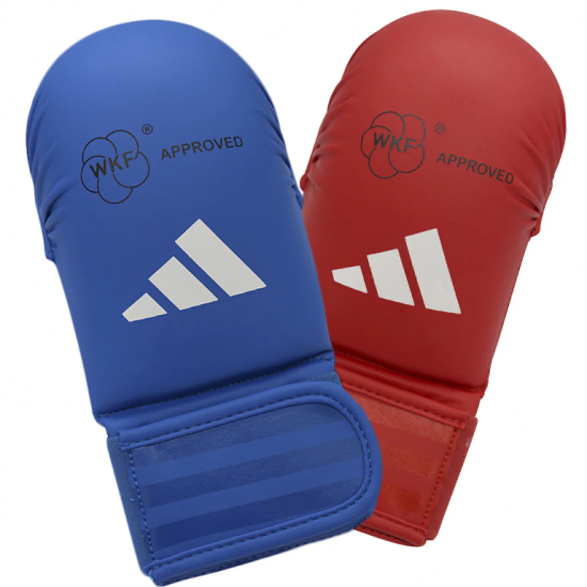 Rękawice z Karate-Kumite Adidas Czerwone i Niebieskie Zatwierdzone przez WKF bez kciuka  - Image 3