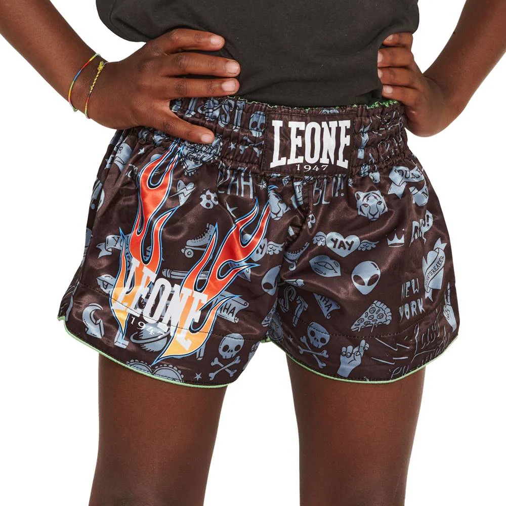 Spodenki Dziecko kick-thai Leone Flames ABJ20  - Image 2