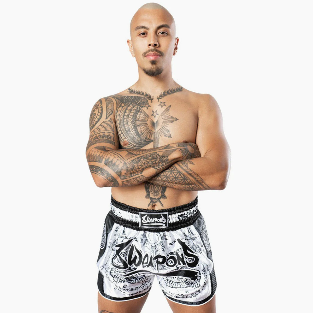Spodenki kick-thai 8 Weapons Carbon Sak Yant Tigers  - Image 13