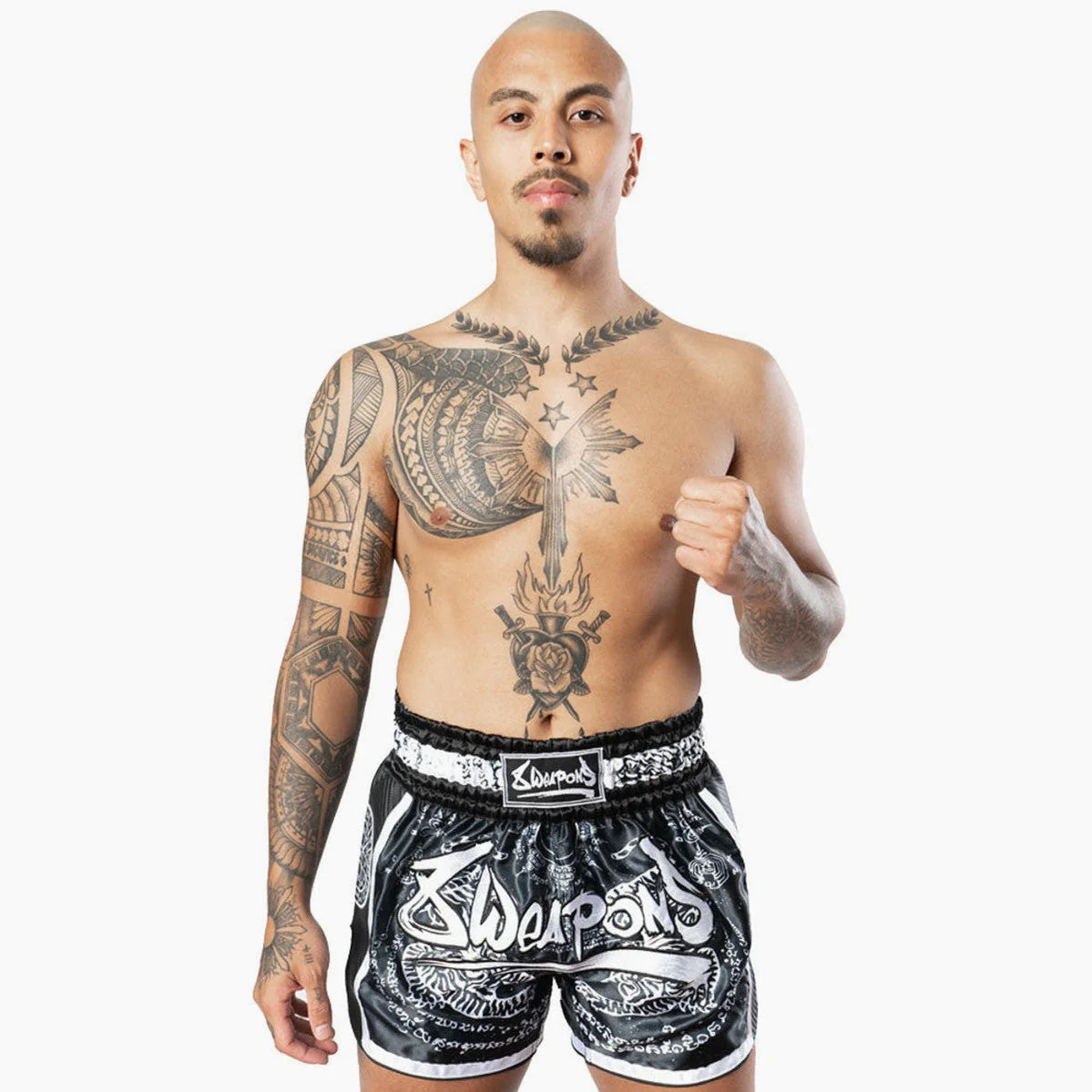 Spodenki kick-thai 8 Weapons Carbon Sak Yant Tigers  - Image 5