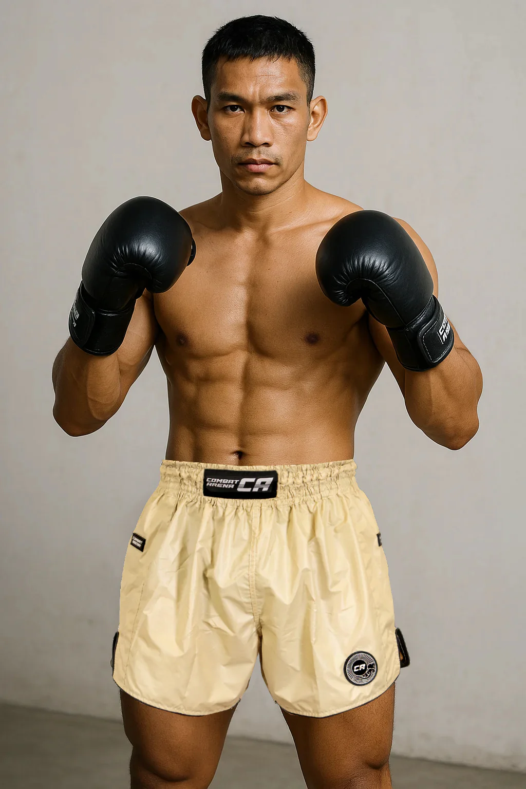 Szorty kick-thai Combat Arena Light Tech Kremowa biel  - Image 10