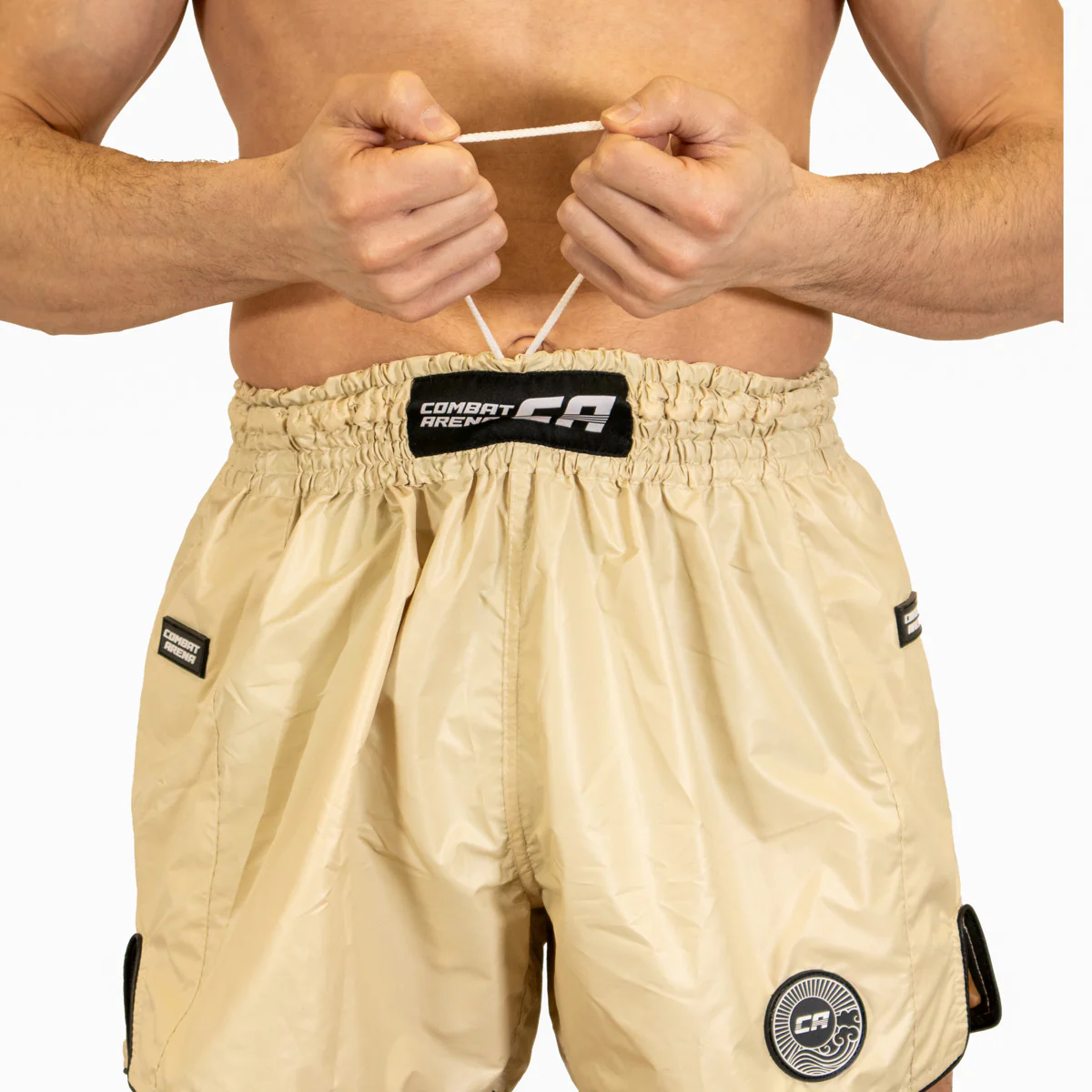 Szorty kick-thai Combat Arena Light Tech Kremowa biel  - Image 9