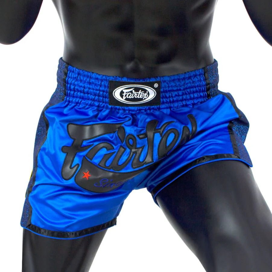 Spodenki kick-thai Fairtex BS1702 Niebieski  - Image 3