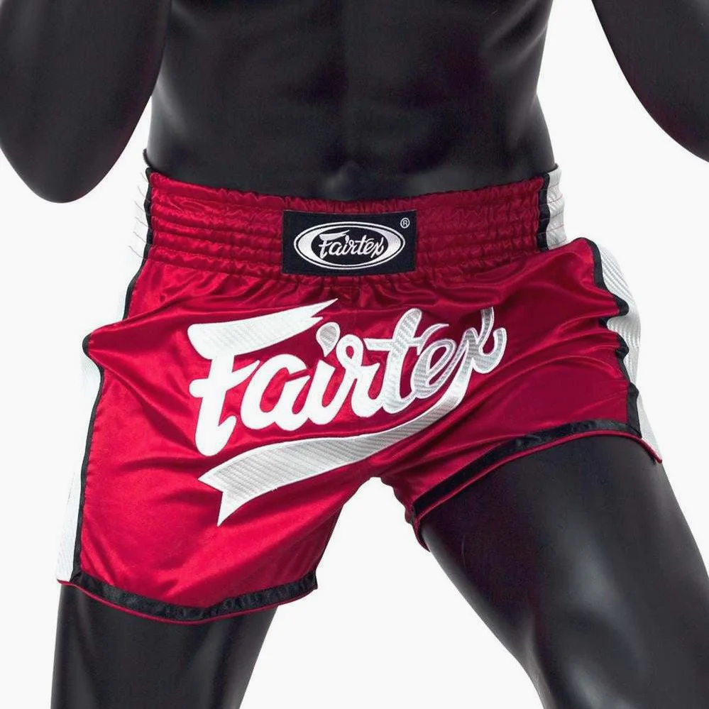 Spodenki kick-thai Fairtex BS1704 Czerwono-białe  - Image 2