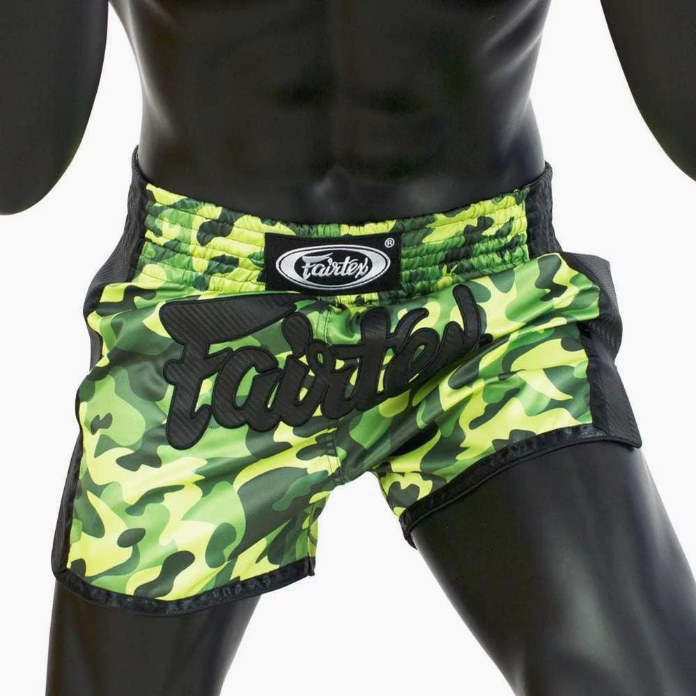 Szorty kick-tajskie Fairtex BS1710 Zielony Kamuflaż  - Image 2