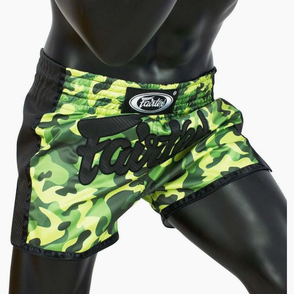 Szorty kick-tajskie Fairtex BS1710 Zielony Kamuflaż  - Image 3