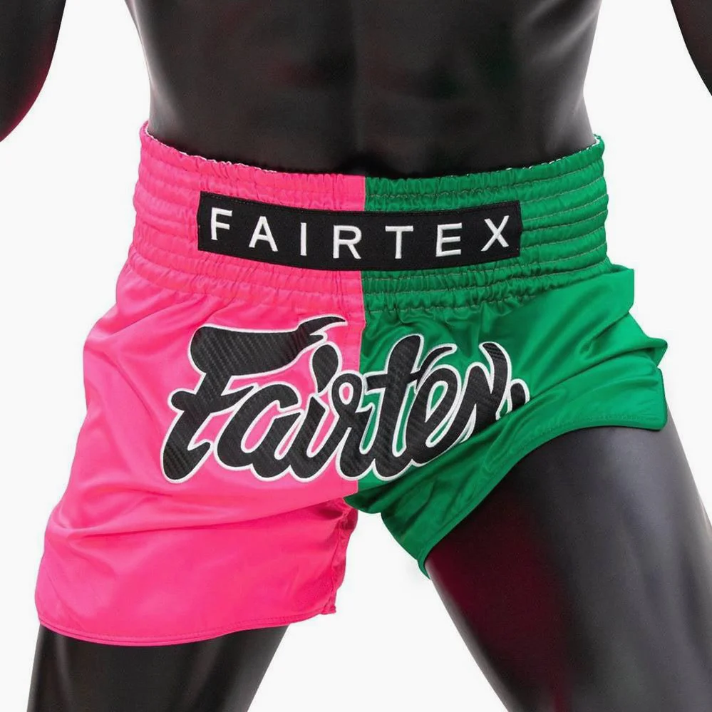 Szorty kick-thai Fairtex BS1911 Różowo-Zielone  - Image 2
