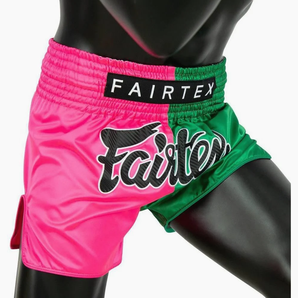 Szorty kick-thai Fairtex BS1911 Różowo-Zielone  - Image 3