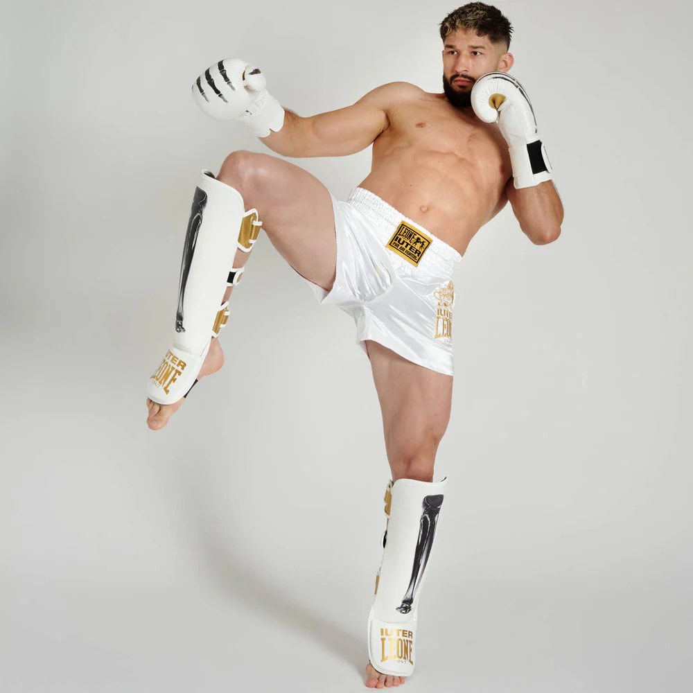 Szorty kick-tajskie Leone IUTER AB02IU Biały  - Image 7