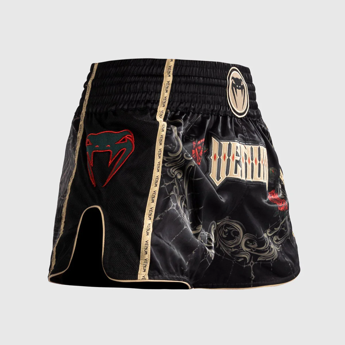 Spodenki kick-thai Venum Santa Muerte 5.0 Czarny-Złoty  - Image 4