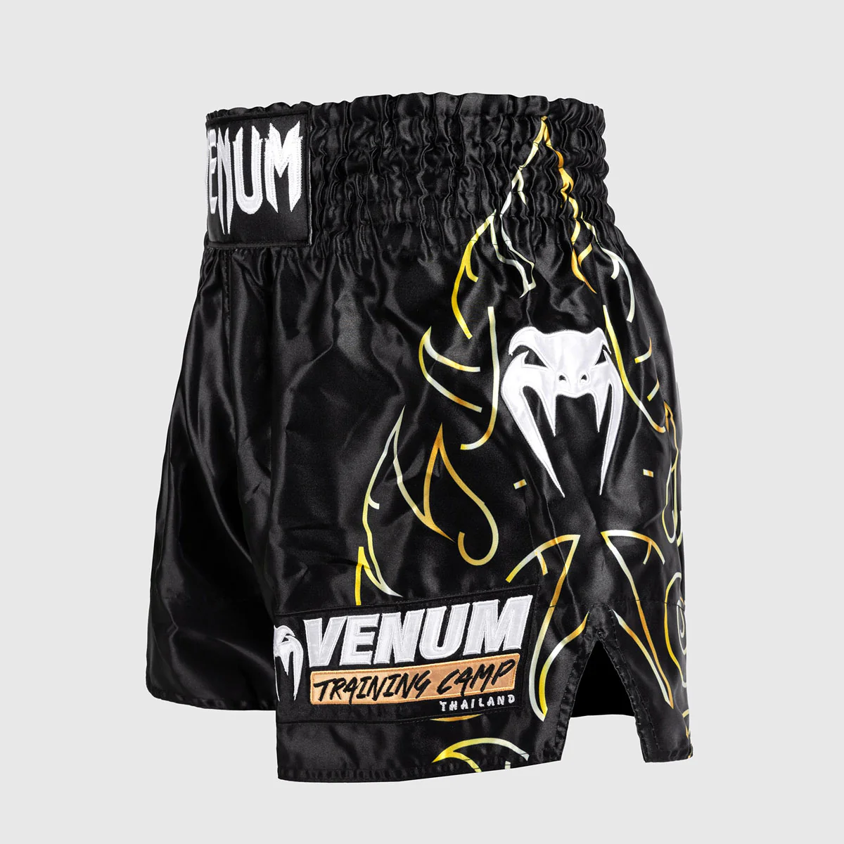 Spodenki kick-thai Venum VTC Flames Czarny-złoty  - Image 2