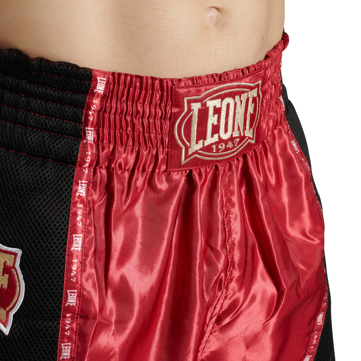 Spodenki kick-thai Leone Classic AB881 Czerwony  - Image 5