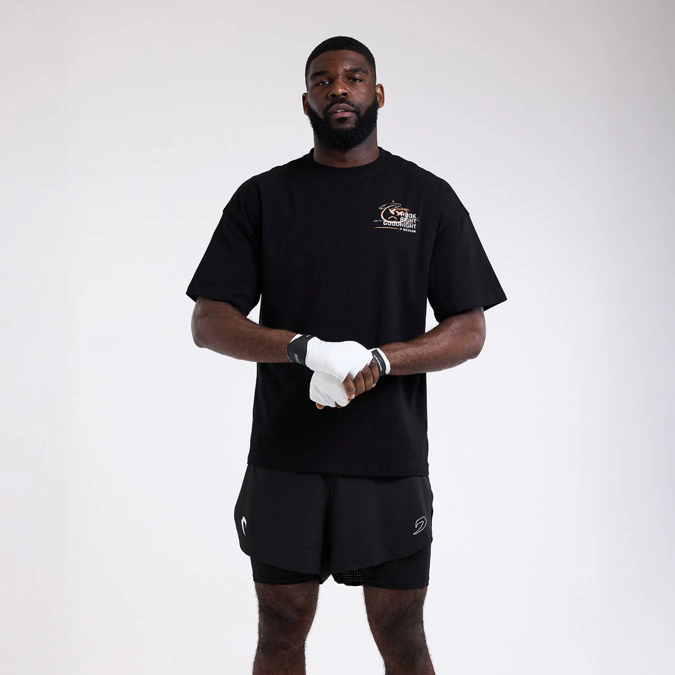 T-shirt Boxraw Hook Right Goodnight Oversize Czarny  - Image 4