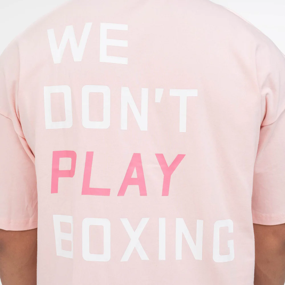 Koszulka Boxraw We Don't Play Boxing Oversize Różowa  - Image 9