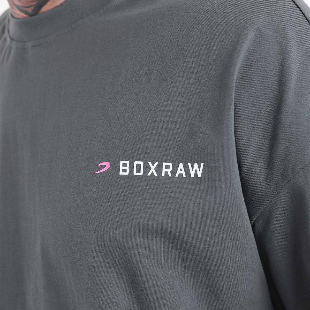 T-shirt Boxraw We Don't Play Boxing Oversize Szaro-różowa  - Image 7