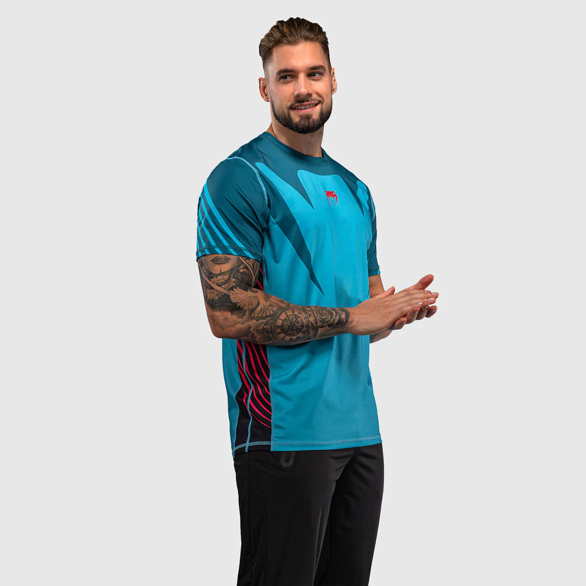 T-shirt Venum Attack 90 Dry Tech Turkusowy  - Image 2