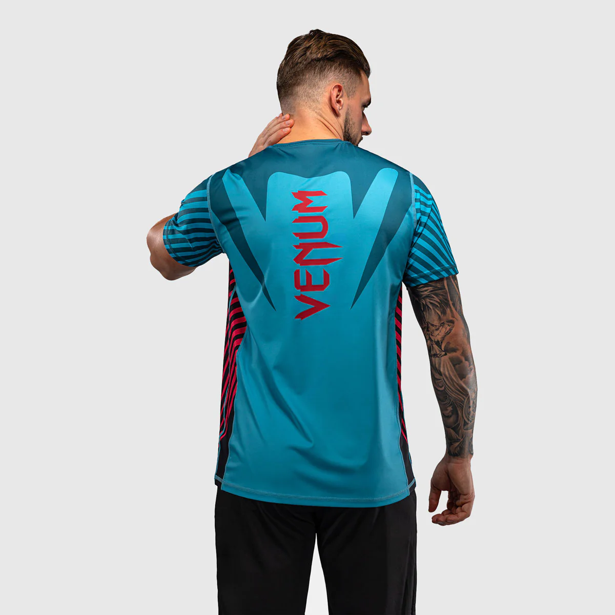 T-shirt Venum Attack 90 Dry Tech Turkusowy  - Image 3