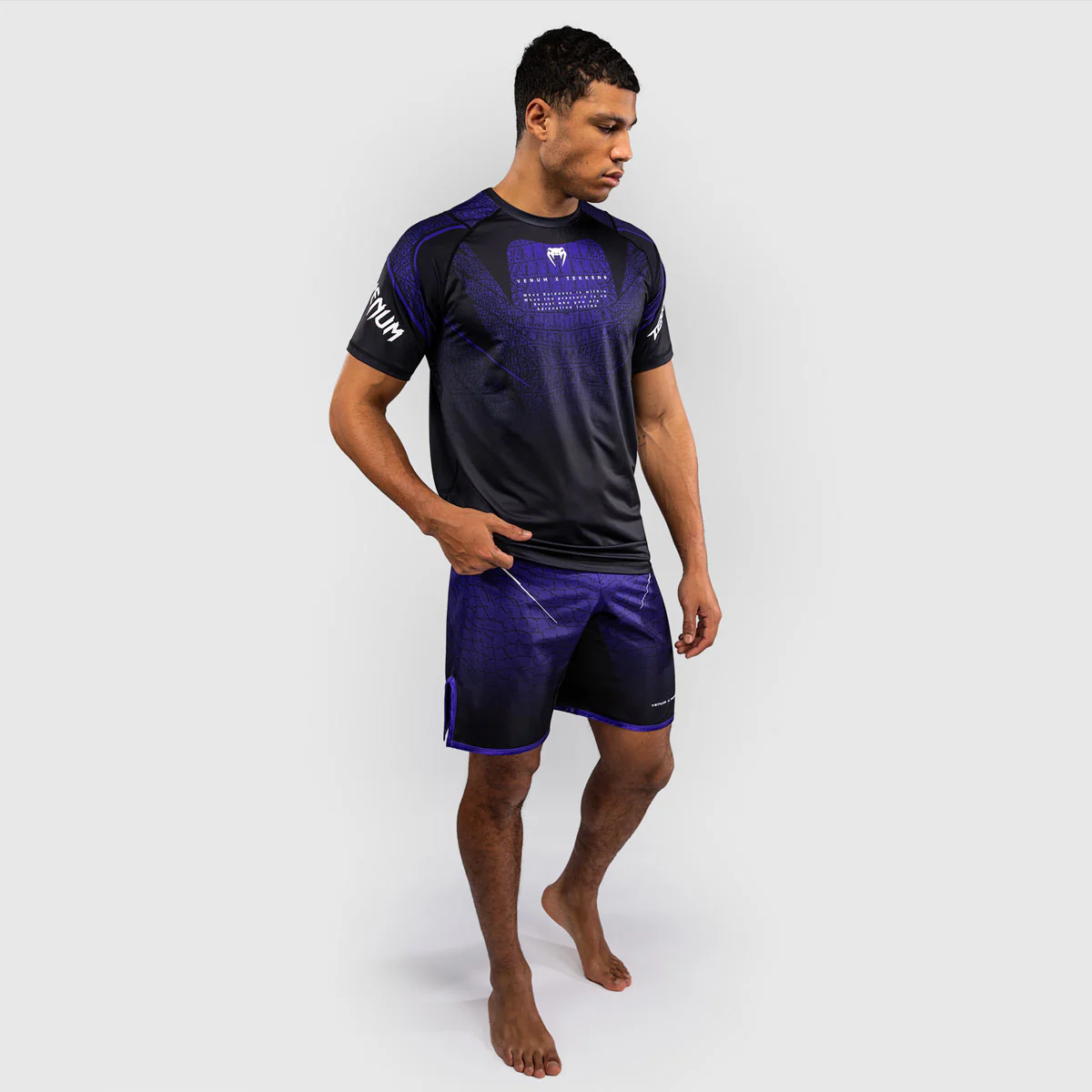 T-shirt Venum Dry Tech Tekken 8 Kazuya Czarny-fioletowy  - Image 3