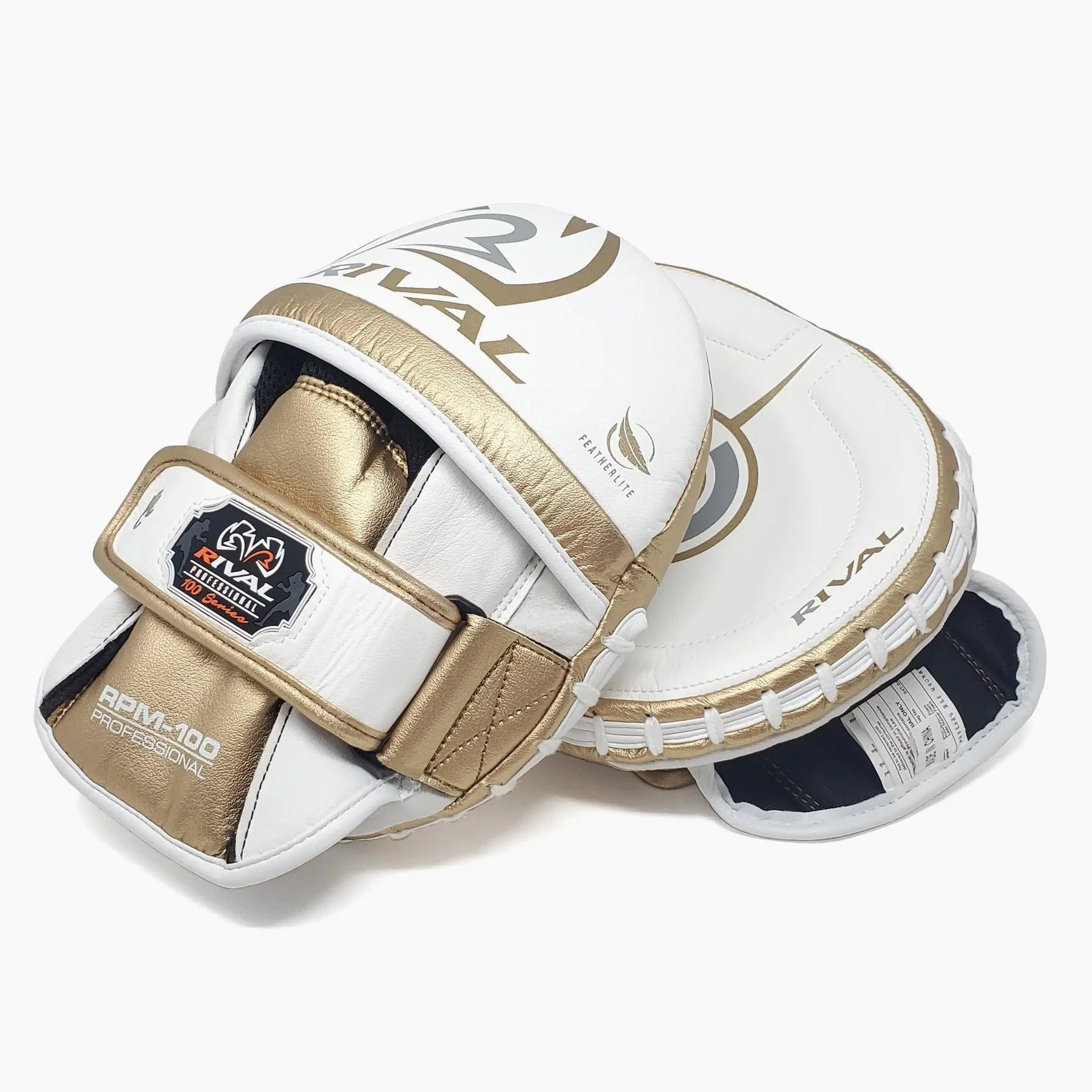 Tarcze Bokserskie Łapy Rival Professional RPM100 Biały-Złoty  - Image 3