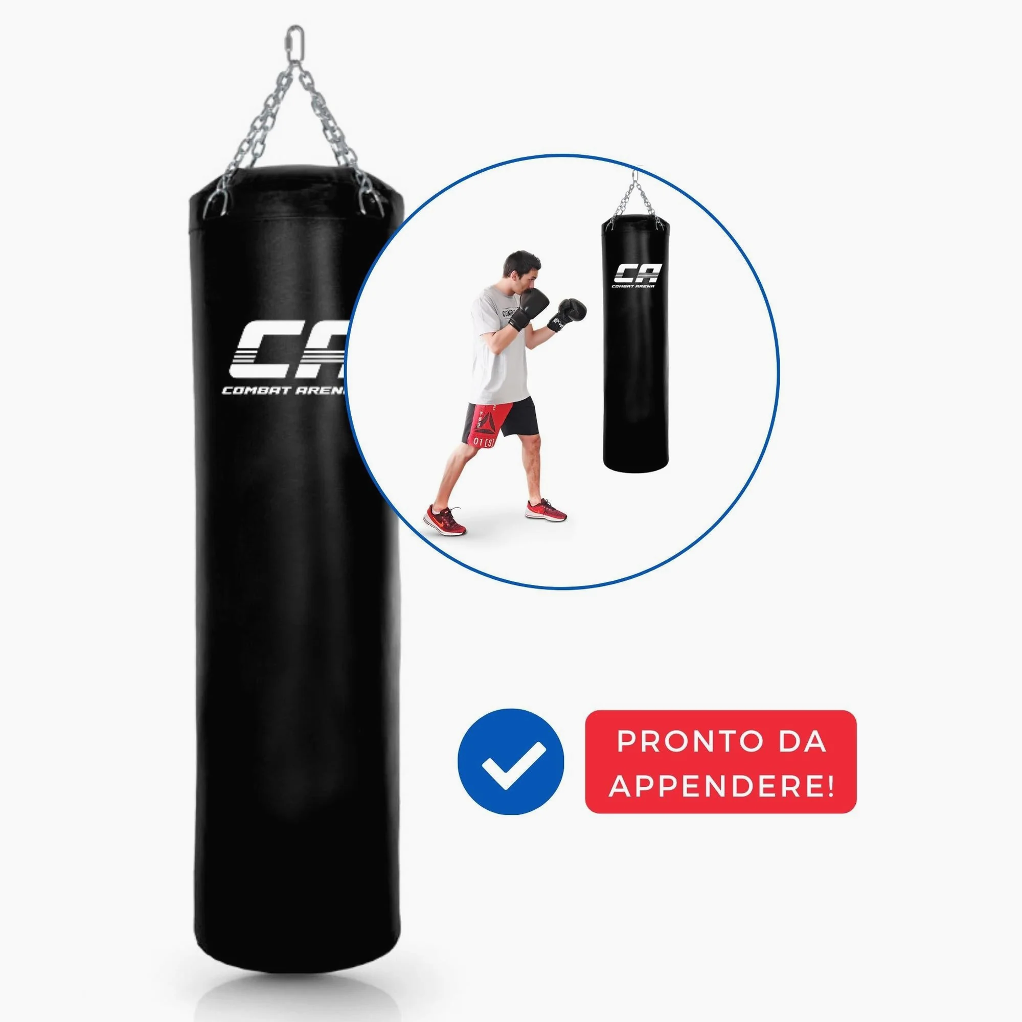 Worek bokserski Combat Arena Trening PRO 50 Kg Czarny  - Image 4