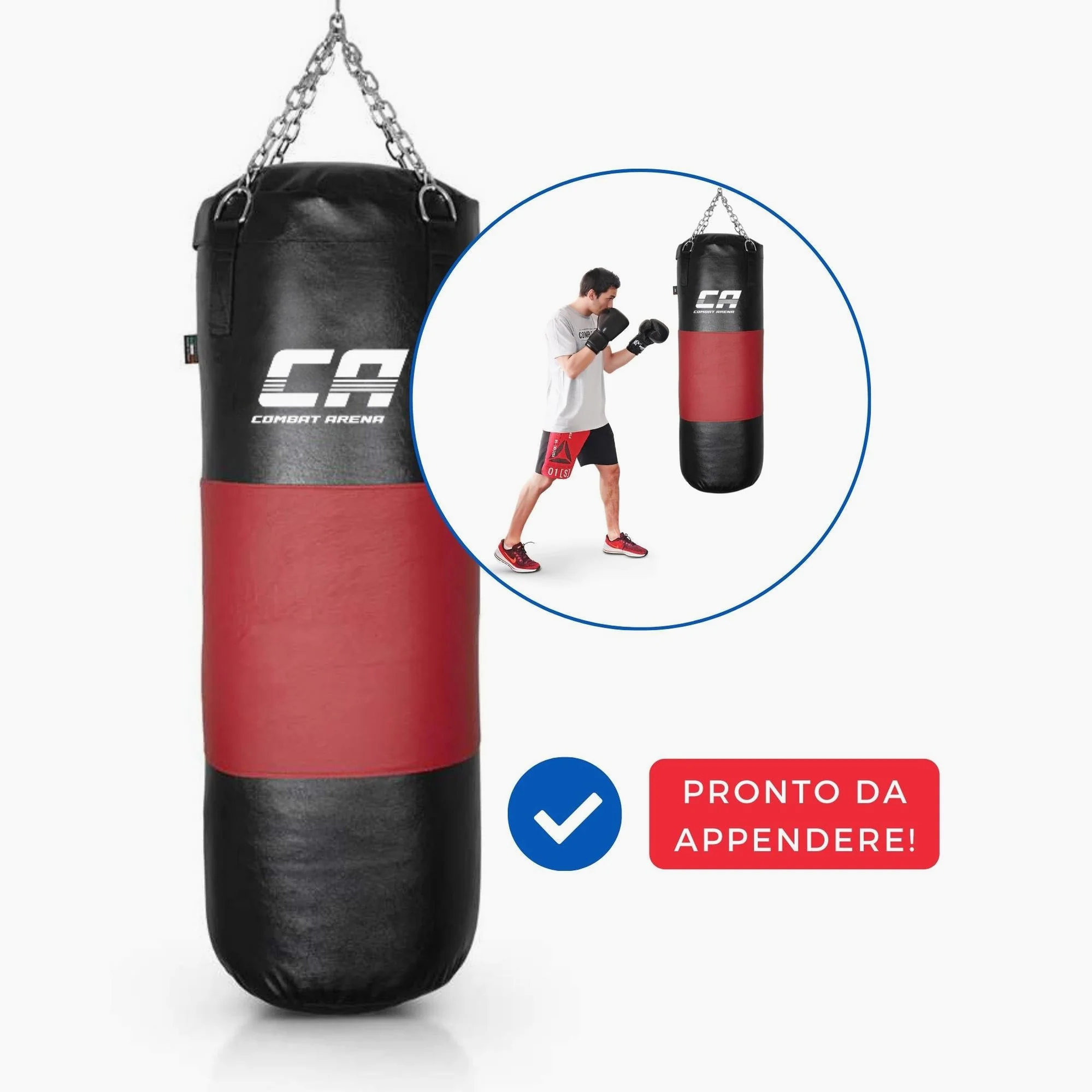 Worek bokserski Combat Arena Pasek skórzany 40 kg  - Image 7