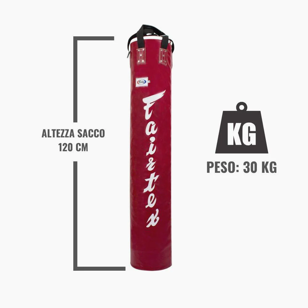 Torba Fairtex HB5 Czerwona 30 kg 120 cm Pełna  - Image 3