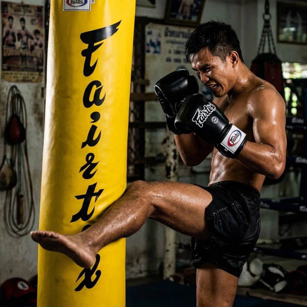 Worek Fairtex HB5 żółty 30 kg 120 cm pełny  - Image 4