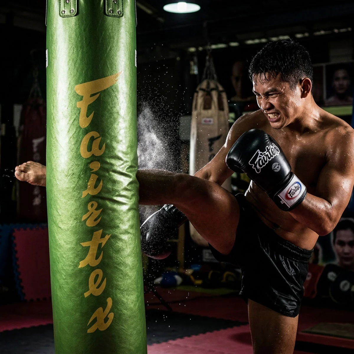 Worek Fairtex HB6 Python Print Zielony 40 kg 180 cm Pełny  - Image 10